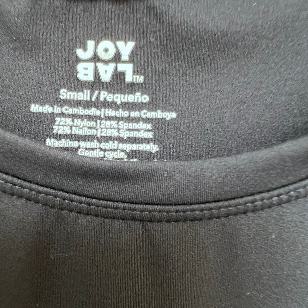 Joy Lab Black Matching Workout Set Crop Top & Biker Shorts Size Small - Picture 7 of 8
